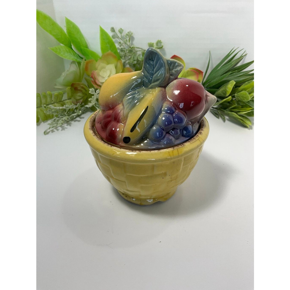 Vintage Shawnee Fruit Basket Sugar Bowl